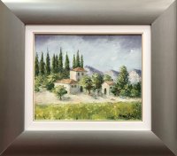 Barta Mária mediterrán táj 24x30